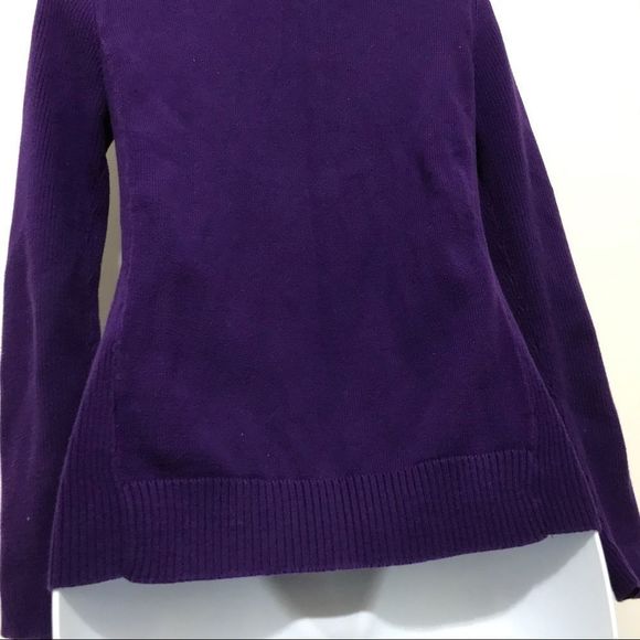 Lauren Ralph Lauren Women's Small Purple Cotton Knit Jacket with Gold Crown Logo - Picture 6 of 12